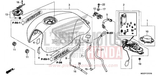 RESERVOIR A CARBURANT/POMPE A CARBURANT (CB1100CA/NA/NAD) CB1100CAK de 2019